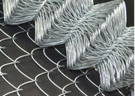 Galvanized 2-3mm Wire Diamond Chain Link Fence  Corrosion Protection