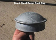 Hot Dip Galvanized Chain Link Fence Post Caps Smooth Rounded Style Free Sample
