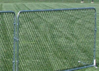 Green 6'X10' Vinyl Coated Chain Link Fabric Fencing Mesh For Residential