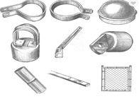 Hot Dip Galvanized Chain Link Fence Fittings And Accessories Rust Resistance