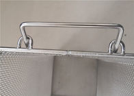 Sterilization Stainless Steel Wire Mesh Baskets Woven Rectangular Shaped Rust Free