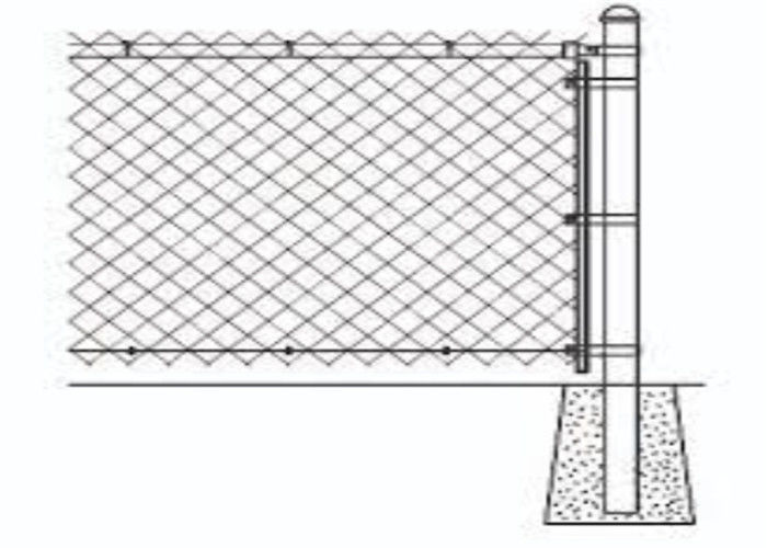 Galvanized Steel Chain Link Fence Tension Band Commercial Grade Multiple Size