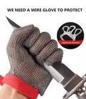 Anti Cut Stainless Steel Safety Gloves Wire Metal Mesh Cut Resistant Breathable