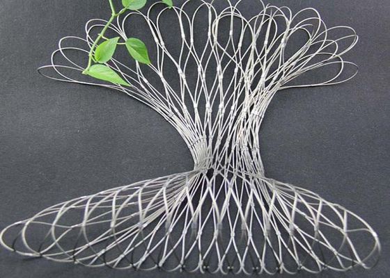 7*19 Stainless Steel Wire Rope Mesh Safety Encloses Overhead Fixtures Net For Boomlight