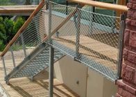 Anti Falling For Mall Woven Rope Mesh Stair Railing Infill Ferrule Cable Net