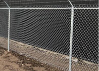 Highway 60mm Galvanized Chain Link Fence With Barbed Wire On Top