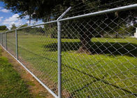 Playgrounds 50mm Chain Link Wire Fence With Barbed Wire On Top