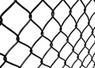 Residential 4FT Chain Link Fence Fabric Black Vinyl Chain Link Fence