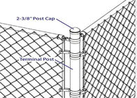 Hot Dip Galvanized Chain Link Fence Post Caps Smooth Rounded Style Free Sample