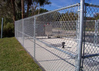 9 Gauge Chain Link Fence Fabric Galvanized Steel For Garden Boundary Wall