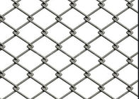 6 Ft. X 50 Ft. Galvanized Steel Chain Link Mesh Fencing Corrosion Resistance 11.5 Gauge