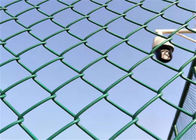 Sports Field / Tennis Court 75x75mm Chain Link Mesh Fence 9 Gauge