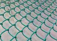 Pvc Coated Galvanized Chain Link Fence Netting 2 Inches Green Color diamond Hole