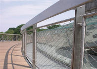 Flexible Handrail Fences Balustrade Cable Mesh , Stainless Steel Cable Mesh