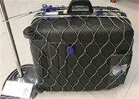 Anti Theft Stainless Steel Mesh Bags , Grey Color Wire Rope Mesh Bag