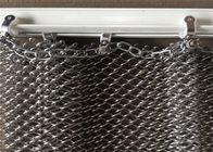 Hotel Ceiling Decorative Metal Mesh Curtain , Metal Coil Drapery Flame Resistant