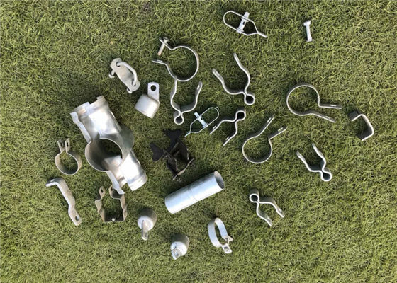 Anti Rust Chain Link Fence Fittings Silver Color