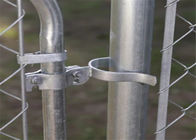 Galvanized Metal Chain Link Fence Walk Thru Gate Mounting Hardware Hanger Set, Hinges and Lockable Chainlink Gate Latch