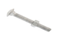 Galvanized Steel Carriage Bolt And Nut 3/8&quot; X 3&quot; For Chain Link Fencing