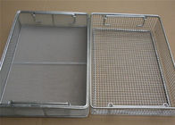 Sterilization Stainless Steel Wire Mesh Baskets Woven Rectangular Shaped Rust Free