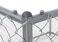 8FT X 50FT Chain Link Fabric Fence With Razor Barbed Wire For High Level Security