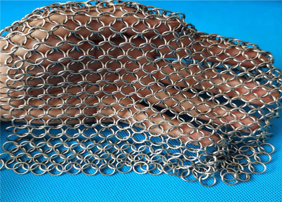 Kitchen Chainmail Cast Iron Cleaner Scrubber For Kit Bright