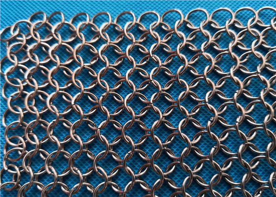 Kitchen Chainmail Cast Iron Cleaner Scrubber For Kit Bright