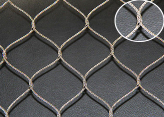 7x7 SS316 25mm Knotted Rope Mesh Fence For Parrot Bird