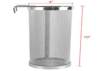 300 Micron 10x25.5cm Stainless Steel Strainer Basket For Brew Kettle
