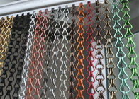 Golden Color Customized 9mm Hole Chain Link Fly Screen Decorative Metal Mesh