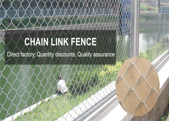 Galvanized Wire Diameter 3mm Chain Link Fence Fabric Holes Opening 50mmx50mm