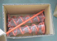 Heavy Duty Spiral Ground Anchors 16 Inch Steel Bar 9.5 Inch Orange Color Set