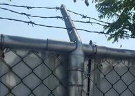Hot Dip Galvanized Chain Link Fence 8 Ft Tall Top With Barbed Wire