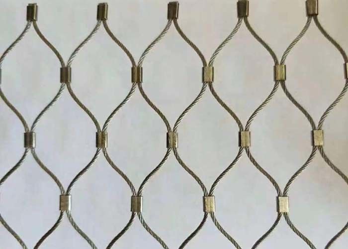 7 X 19 3-5mm Stainless Steel Rope Mesh Playground Protection 50*50mm