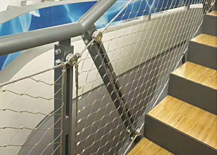 Architectural Roof Woven Rope Mesh Children Playground Ferrule Cable Net