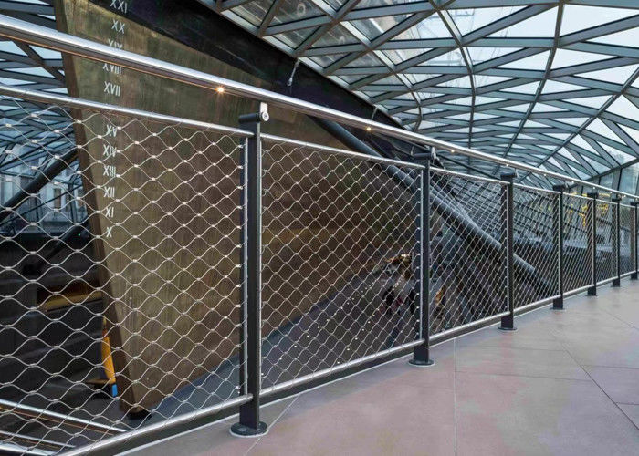 2mm 7x7 Stainless Steel Rope Mesh Netting For Elevated Walkway Railing