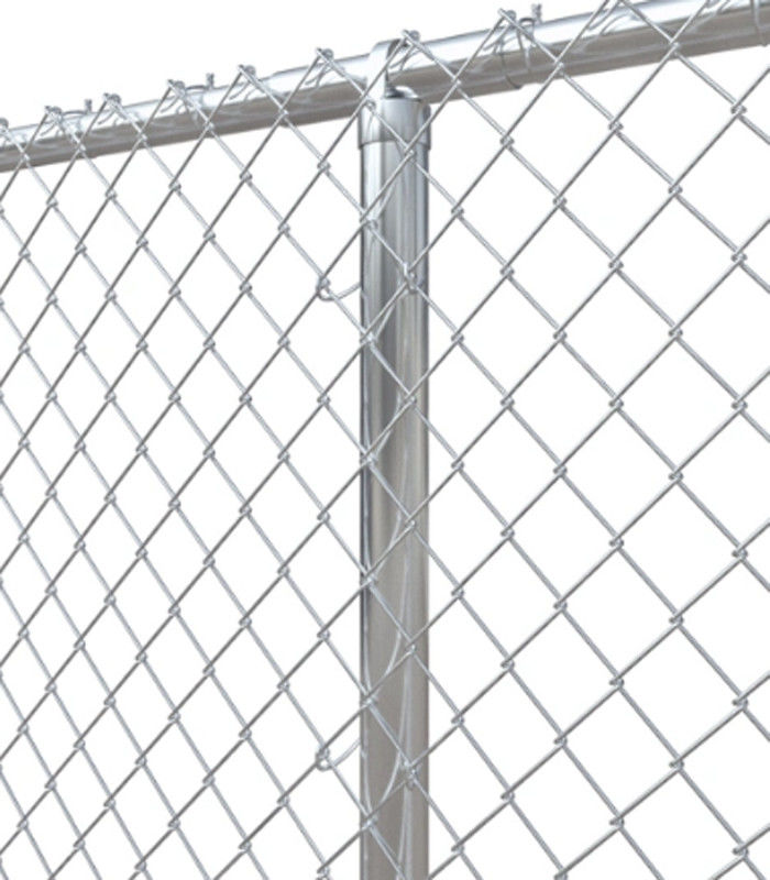 2.4m High Galvanized PVC Coated Chain Link Mesh Fence Sun Resistance