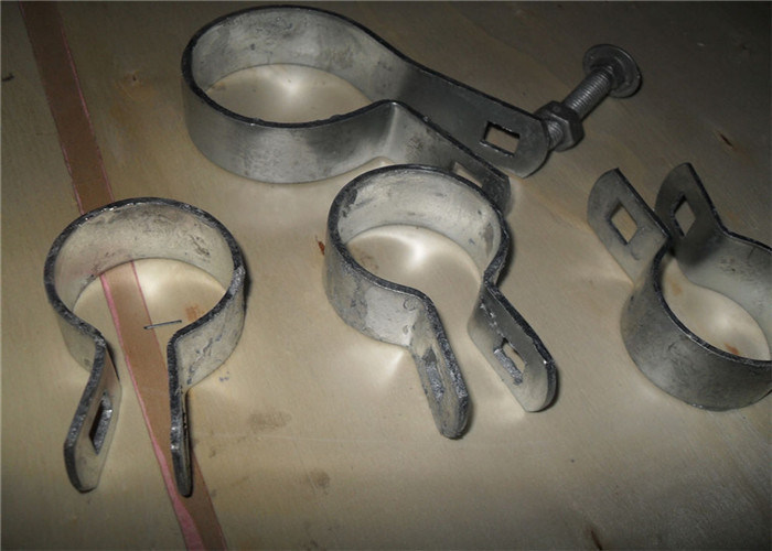 PLUM_FITTINGS 10-Pack 1-3/8" Galvanized Tension Bands With Bolts & Nuts For Chain Link Fence