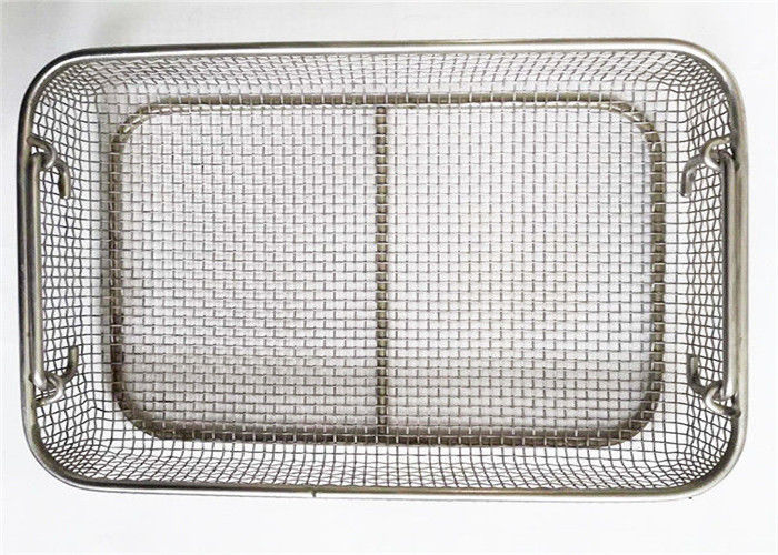 Medical Disinfection Stainless Steel Wire Mesh Baskets SGS MSDS Certification