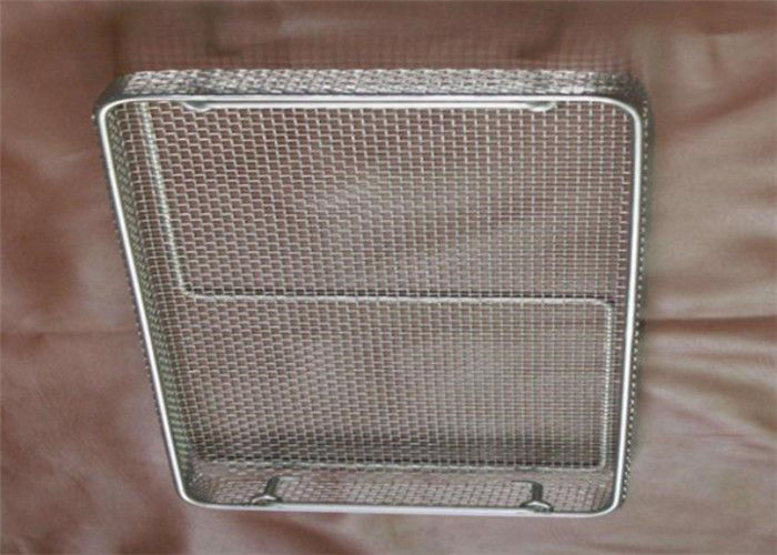 Stainless Steel Wire Mesh Storage Baskets Plain Weaving Corrosion Resistance