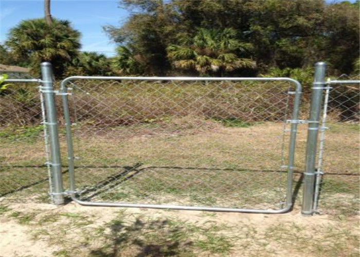 Residential Galvanized Frame 3.5ft Chain Link Fence Swing Gate.