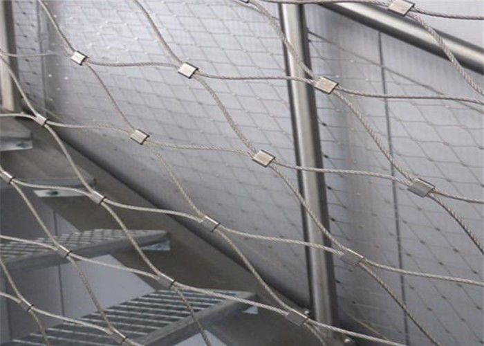 Plain Weave 50x50mm Stainless Steel Wire Rope Mesh