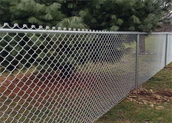 10 Gauge Pvc Coated Chain Link Fence Galvanised Diamond Mesh Fencing 50FT