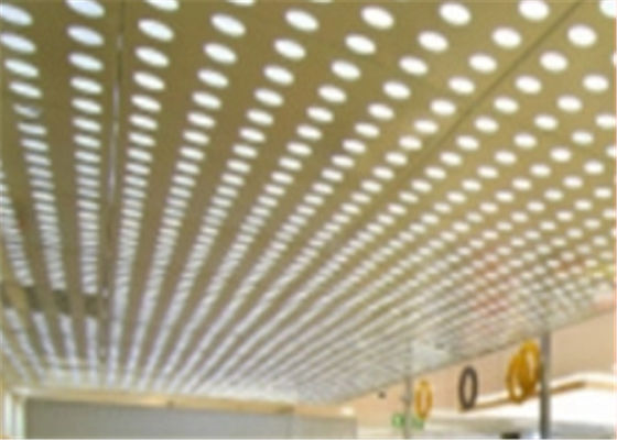 Security Ceilings MS Perforated Metal Mesh Sheet Back Light With PVC Coating