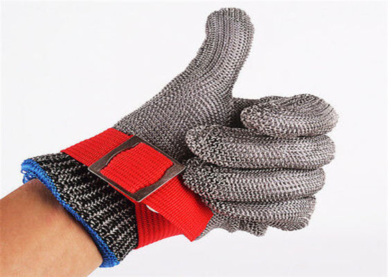 SS304 Stainless Steel Safety Gloves , Metal Mesh Gloves For Cutting